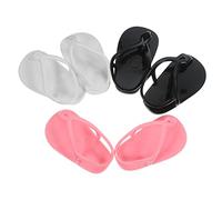 BESPORTBLE 3 Pairs Miniature Doll Slippers of Handicraft Doll Shoes Random Colors DIY Accessory for Imagination and Creativity Random Color