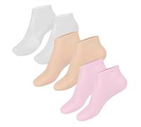 BESPORTBLE 3 Pairs Moisturizing Foot Socks Elastic Lotion Socks for Cracked Heels Women Reusable for Dry Softening Overnight Treatment