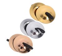 BESPORTBLE 3 Pairs Percussion Finger Cymbals Brass Zills Hand Bells for Belly Dance Musical Instrument Group Play for Parties Festivals