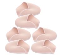 BESPORTBLE 3 Pairs Soft Knitted Ballet Toe Covers Breathable Forefoot Pads with Anti-Slip Cushion for Women Dancers, Long Length Protective Dance Toe Caps for Pointe Shoes