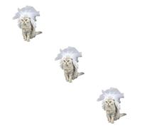 BESPORTBLE 3 Pcs Cat Wedding Clothes Pet Bridesmaid Dress Lace Headdress Comfortable Pet Wear