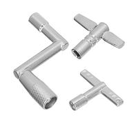 BESPORTBLE 3-pcs Drum Tuning Keys Set with T-shaped and Z-shaped Wrenches Universal Drum Adjustment Tools for Snare and Jazz Kits Silver Percussion Wrenches Accessories