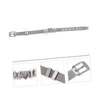 BESPORTBLE 3 pcs Elegant Steel Color Mother's Day Bracelet Bangle Chic Wrist Jewelry for Women Lightweight Fadeless Hand Accessory Mom Birthday and Party Occasions