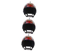 BESPORTBLE 3 Pcs Flame Pattern Small Pet Chicken Helmet Bird Hard Hat Quail Hat Pet Helmet Adjustable Size Bird Headgear