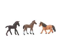 BESPORTBLE 3 Pcs Realistic Hand Painted Horse Models Cognitive Playthings for Educational Enlightenment Indoor Unique Designs