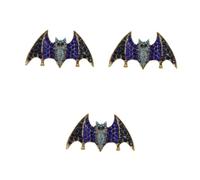 BESPORTBLE 3 pcs Rhinestone Bat Brooch Halloween Brooch for Women Shining Animal Pin Accessory for Party Wedding Daily Wear Decorative Jewelry for Sweaters Dresses Bags Scarves