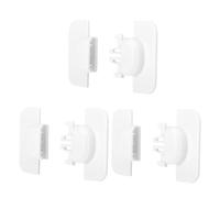 BESPORTBLE 3 Pcs Safety Locks White Adhesive Cabinet Cupboard Drawer Refrigerator Locks for Home Appliances Easy Install Finger Trap Prevention Multipurpose Guard Protection