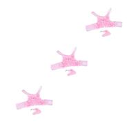 BESPORTBLE 3 Pcs Stereo Flower Design Traction Rope Harness for Dogs Breathable Pet Supplies Back Chest Strap Puppy Sets Random Color