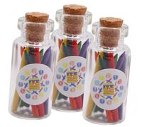 BESPORTBLE 3 Set Miniature Bottled Crayons for Mini House Decoration Lifelike Mini Crayons Models for Dollhouse Art Supplies DIY Painting Accessories Vivid Colored Pencils for Micro Landscape