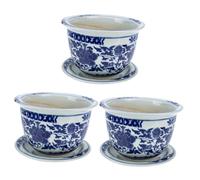 BESPORTBLE 3 Sets Ceramic Flower Pot for Indoor Plants Planter for Decor Plant Pots for Household Garden Planter for Outdoor and Indoor Use