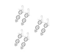 BESPORTBLE 3 Sets DIY Photo Charm Tray with Brooch Bases and Pendants Durable Crafting Accessories for Custom Breastpin Making Elegant Pendant Frames