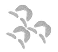 BESPORTBLE 3 Sets Fake Mustache and Eyebrows Set Old Man Mustache and Eyebrows Realistic Design Plush Fiber Super Adhesive Versatile for Role Play Men Ages Party Dress