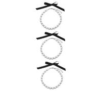 BESPORTBLE 3 Sets Pet Jewelry Collar Dog Pearl Necklace Adjustable Dress up Your Pet