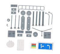 BESPORTBLE 3 Sets Plastic Traffic Sign Playset for Simulation Road Signs Model Educational DIY Sand Table Parking Scene Kit Easy to Use and Store Enhances Motor Skills and Safety Awareness