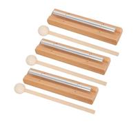 BESPORTBLE 3 Sets Wooden Hand Chime with Mallet for Mindfulness Yoga and Classroom Use Hand Bell Percussion Instrument for Teachers and Soothing Focus and Calming Tone