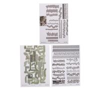 BESPORTBLE 3 Sheets Model Railway Road Paving Stickers Self Adhesive Miniature Brick Pattern Decals for Architectural Sandscape Paving Garden Brick Stickers Urban Diorama Landscape Supplies