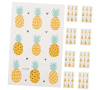 BESPORTBLE 30 PCS Cartoon Pineapple Body Stickers Temporary Colored Drawing for Easy to Apply and Remove Fun Water Resistant Skin Decals