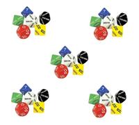 BESPORTBLE 30 Pcs Multi Sided Plastic Dice for Board Games Party Props Lightweight Small Place Value Dice Counters with Random Colors for Home Bar Ktv Entertainment and Teaching