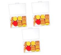 BESPORTBLE 300 Pcs Two Color Plastic Round Chip Markers for Math Learning Educational Counting Bright Red and Yellow Material for Addition Subtraction and Bingo Play