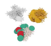 BESPORTBLE 300pcs Snowflake Confetti Red Green Gold Silver Paper Sprinkles for Christmas Party Decorations Elegant Glitter Snowflake Design for Holiday Tables Dessert Displays Winter