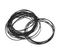 BESPORTBLE 30pcs 130mm Folded Rubber Drive Belts for Dvd CD Cassette Player Replacement, Black Motor Rubber Belts for Tape Recorder and Vcr Maintenance