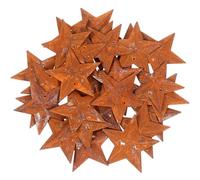 BESPORTBLE 30pcs 4.5cm Small Metal Barn Stars Rusty Finish DIY Christmas Miniature Decorations for Crafts Holiday Star Ornaments Western Country Home Decor