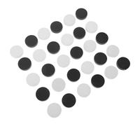 BESPORTBLE 30pcs Backgammon and Chess Pieces Set, 2.5cm Glossy Black White Plastic Checkers Chips, Universal Board Game Accessories for Family Game Time and Strategy Play