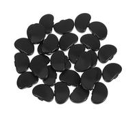 BESPORTBLE 30pcs Black Guitar Tuning Peg Buttons for Acoustic Electric Bass Semi-closed Plastic Machine Heads Knobs Compatible with Electric Guitar and Classical Strings