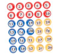 BESPORTBLE 30pcs Colorful Numbered Bingo Balls for Games and Raffles Lightweight Plastic Lottery Spheres with Large Print Fade-resistant Design for Parties and Events
