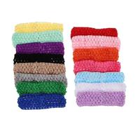 BESPORTBLE 30pcs Crochet Headbands for Women and High Elasticity Wide Knitted Hair Scarves Colorful Stretchy Boho Headwraps with Detailed Crochet Work Comfort for Long-term Wear