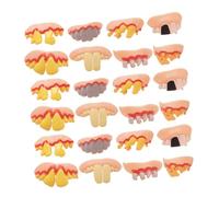 BESPORTBLE 30Pcs Funny Fake Teeth for Halloween Cosplay Exaggerated Ugly Teeth Props Safe and for Costume Parties and Stage Performances