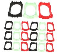 BESPORTBLE 30pcs Horrible Fake Teeth for Halloween Parties Lifelike Vampire Zombie Costume Props Strong Decorative Teeth for Cosplay Events Night Black Red