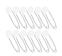 BESPORTBLE 30pcs Large White Diaper Safety Pins Plastic Cloth Diaper Fasteners Multi-Functional Safety Pins for Clothes and Wipes Secure Diapering Accessories