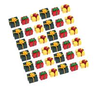 BESPORTBLE 30Pcs Mini Resin Present Box Ornaments Adorable Christmas Decoration for Fairy Gardens for Home Party Holiday Decor Includes Present Boxes