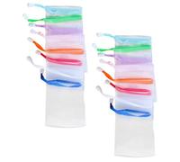 BESPORTBLE 30pcs Nylon Soap Foaming Nets with Drawstring for Exfoliating and Quick Drying Soap Holder Bags in Shower and Bath Random Color
