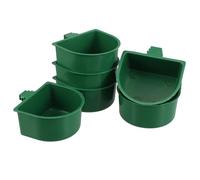 BESPORTBLE 30pcs Parrot Cage Feeders with Clamp Holder Secure Plastic Bird Feeding Bowls for Parrots Finches and Small Birds Bulk for Multi-pet Use Compact Hanging Water and Food Cups