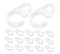 BESPORTBLE 30pcs Plastic Curtain Hooks Rings for Shower and Window Rods, Small Swish Curtain Hangers Compatible Metal and Wood Rings, Suitable for Bathroom and Home Decor