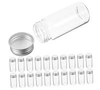 BESPORTBLE 30pcs Small Glass Vials Sealed Test Tubes for Lab Samples Diy Decoration Glass Tubes Lids
