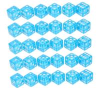 BESPORTBLE 30pcs Transparent Sky Blue Acrylic Dices Six Sided Game Props for Board Games Family Gatherings and Bars Lightweight Easy