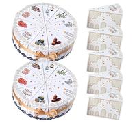 BESPORTBLE 30pcs Triangle Cake Shape Candy Packaging Boxes Made of Paper, Decorative and Versatile for Eid Mubarak and Wedding Celebrations with Authentic Middle Eastern Designs