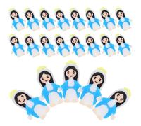 BESPORTBLE 30pcs Virgin Mary Mini Figurines Blue Religious Easter Decorations Baptism Party Statues Miniature Catholic Mary Dolls for Sunday School and Religious Events