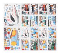 BESPORTBLE 32 Sheets Cartoon Pattern Train Stickers - Vehicle Decals Reward Stickers for Kids Train Theme - Toddler Puzzle Decals for DIY Art and Scrapbooking