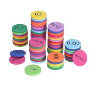 BESPORTBLE 320Pcs Place Value Disks Math Learning Disks Educational Eva for Early Learning Color Recognition and Logical Thinking Development