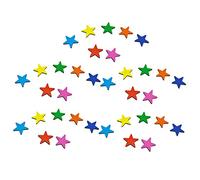 BESPORTBLE 35pcs Star Shape Fridge Magnets with Bright EVA Surface Rubber Magnetic Base for Whiteboard Office Locker Refrigerator Decor and Memo Notes