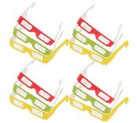 BESPORTBLE 36pcs 3d Diffraction Glasses Party Sunglasses with Rainbow Prism Effects for Music Festivals Carnival and Birthday Supplies - Paper Cardboard Costume Eyewear (12 Red, 12 Green, 12 Yellow