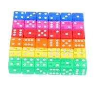 BESPORTBLE 36pcs Transparent Corner Acrylic Dice Six Sided Cube for Classroom Math Teaching Dice for Counting Exercises Smooth Fair Gameplay for Board Games and Party Fun