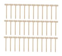 BESPORTBLE 36pcs Wooden Mallets Solid Natural Mallet for Development Parent Interactive Hammering Playset Sturdy Educational Tools for Cracking Shells and Fun Activities