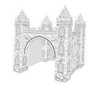 BESPORTBLE 3D Castle Coloring Set for Boys and Girls Creative DIY Paper Craft Model Fun Colorizing Activity for Children for Arts and Crafts Projects