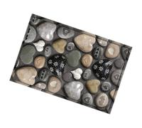 BESPORTBLE 3D Stone Pattern Waterproof Non-Slip Floor Mat 40x60cm for Bathroom and Living Room Decorative Household Wall Sticker Foot Pad