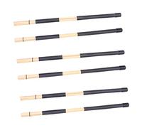 BESPORTBLE 3Pairs Bamboo Rod Drumsticks Professional Percussion Mallets Durable Lightweight and Easy to Store for Jazz Rock Bands and Folk Music Finish